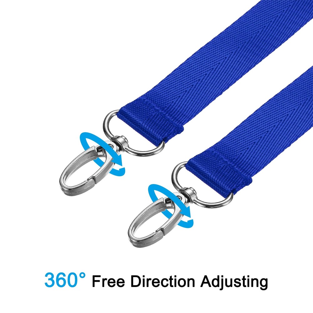 59" Shoulder Strap, 0.98" Width Adjustable Strap with Swivel Hooks, Dark Blue