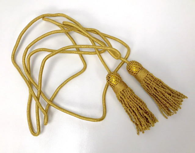 Gold Metallic Bugle, Flag, or Bagpipe Cord