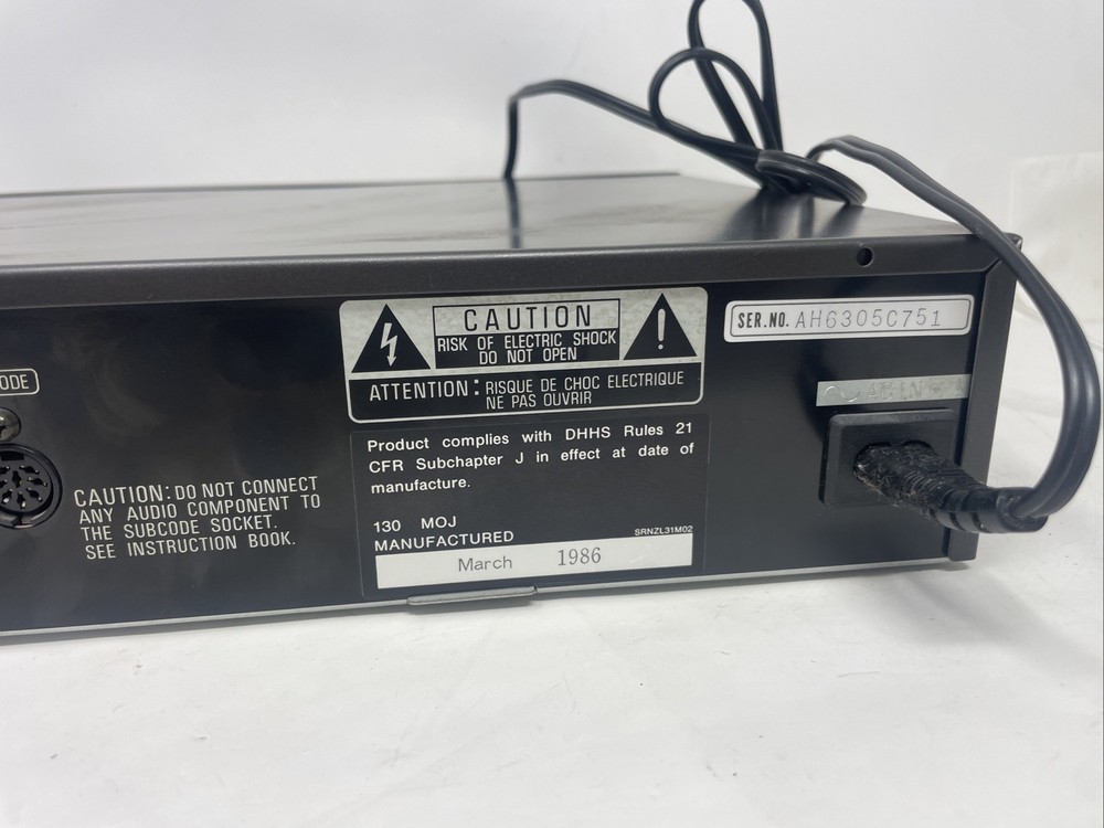 Technics SL-PJ33 Compact Disc Player Made in Japan Digital Filter Works