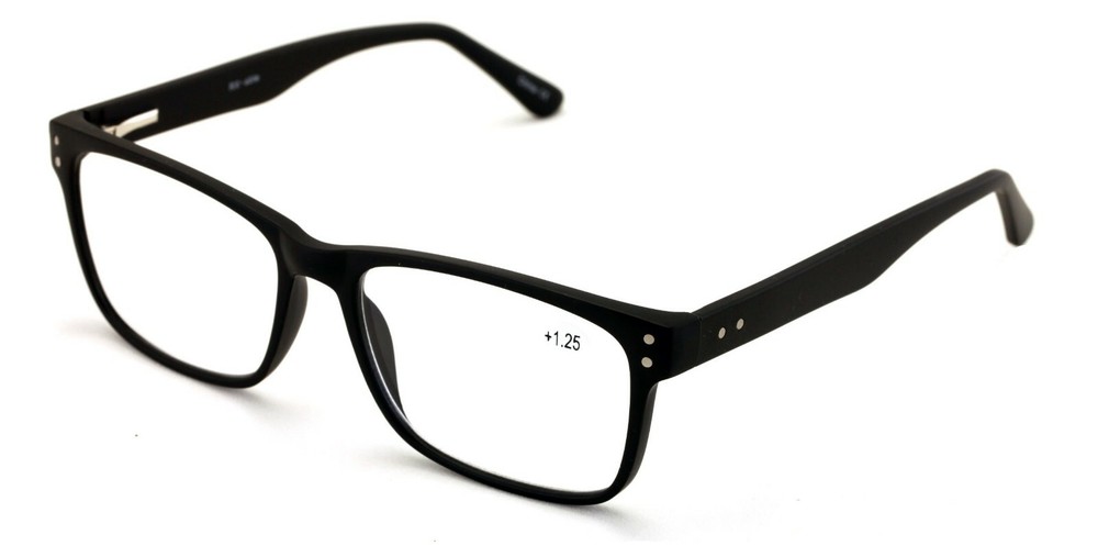 Large Men Premium Rectangular Reading Glasses Optical Frame Reader Spring Hinge