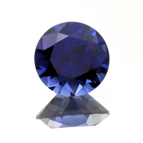 (2mm - 12mm) Round AAA Lab Created Blue Sapphire