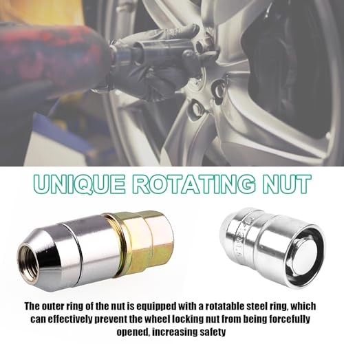 Chrome Cone Seat Wheel Locks Lug Nuts (M12 X 1.5 Thread Size) - Locks / 2 4