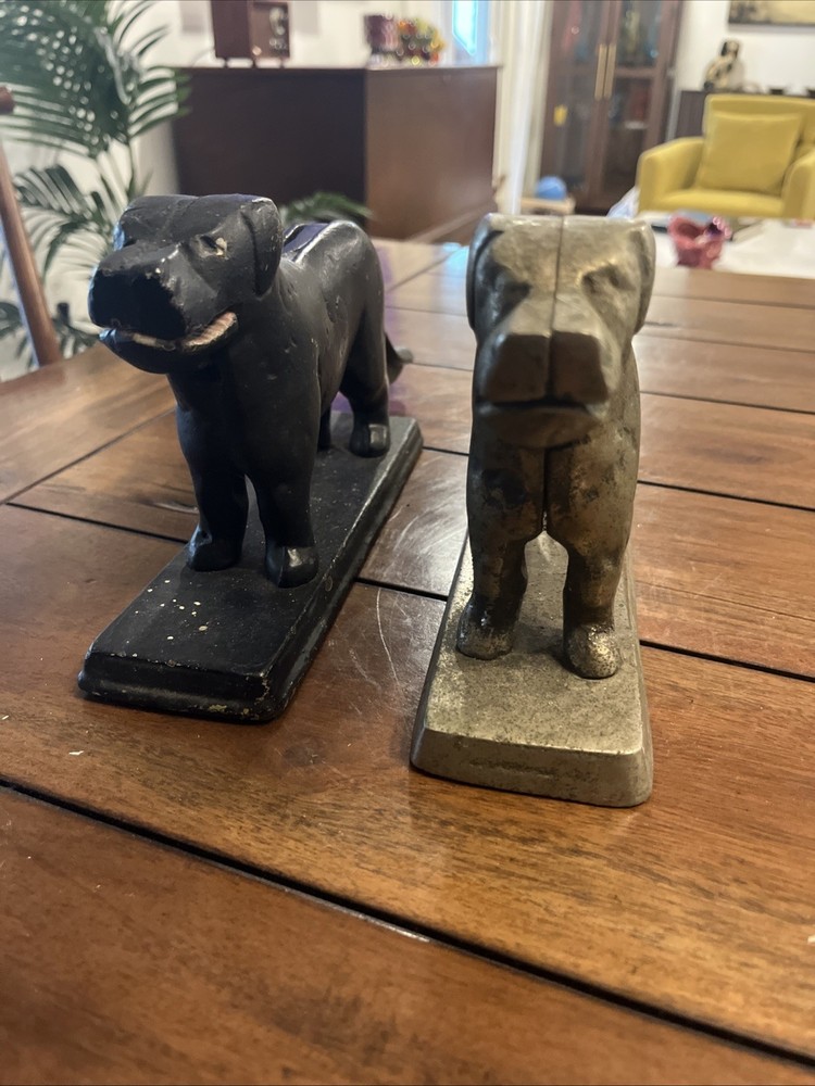 Pair Of Cast Iron Nutcrackers Dog Figure