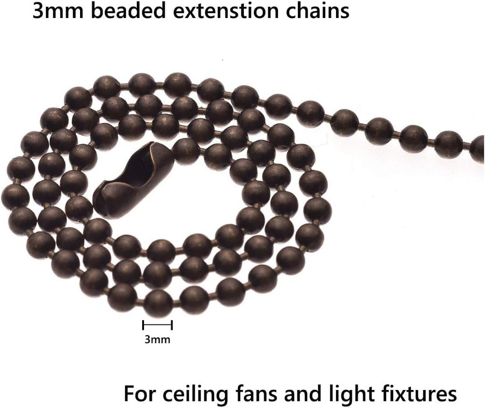 Ceiling Fan Pull Chain Extenders 2 Pack, Decorative Waterdrop Look (Retro)