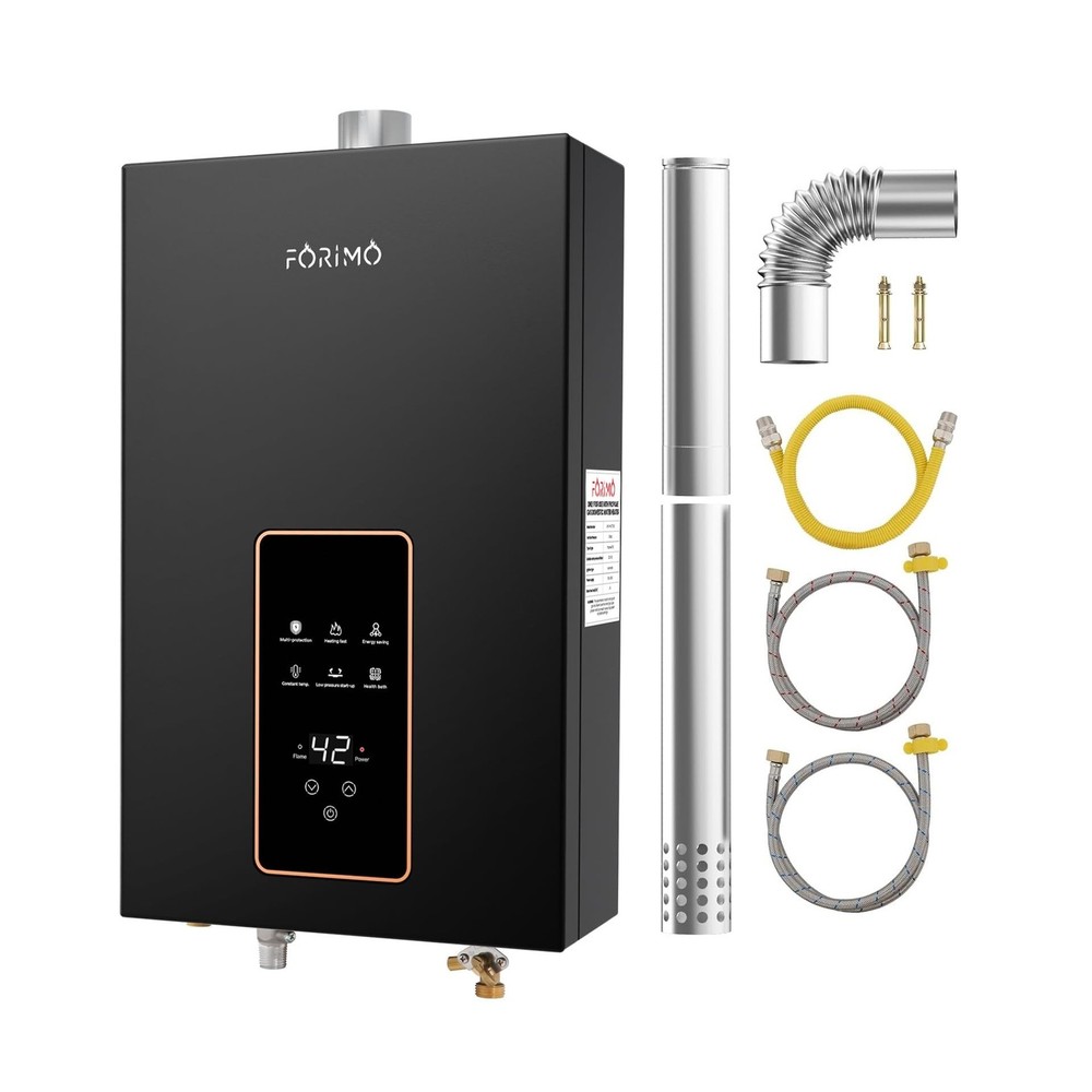 Natural Gas Tankless Water Heater, 4.21GPM 16L Indoor,Constant propane water ...