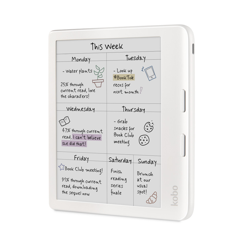 Kobo Libra Colour eReader 7" Glare-Free Colour E Ink - White (Open Box)