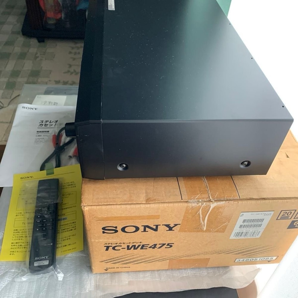 Sony TC-WE475 Twin Reverse Cassette Deck PitchCtrl w/ Remote Box FullyFunction