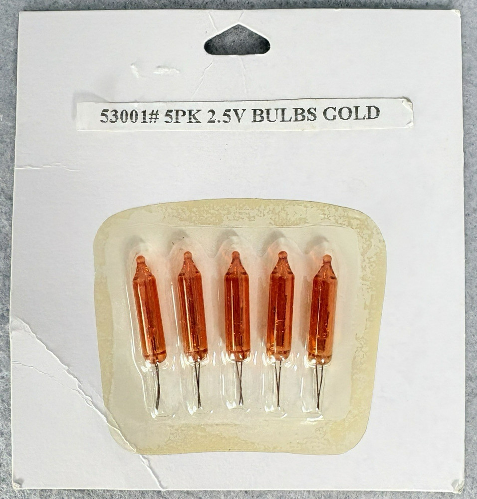 2.5 volt Christmas Light Bulbs GOLD Mini for 50 100 150 count Light Strings