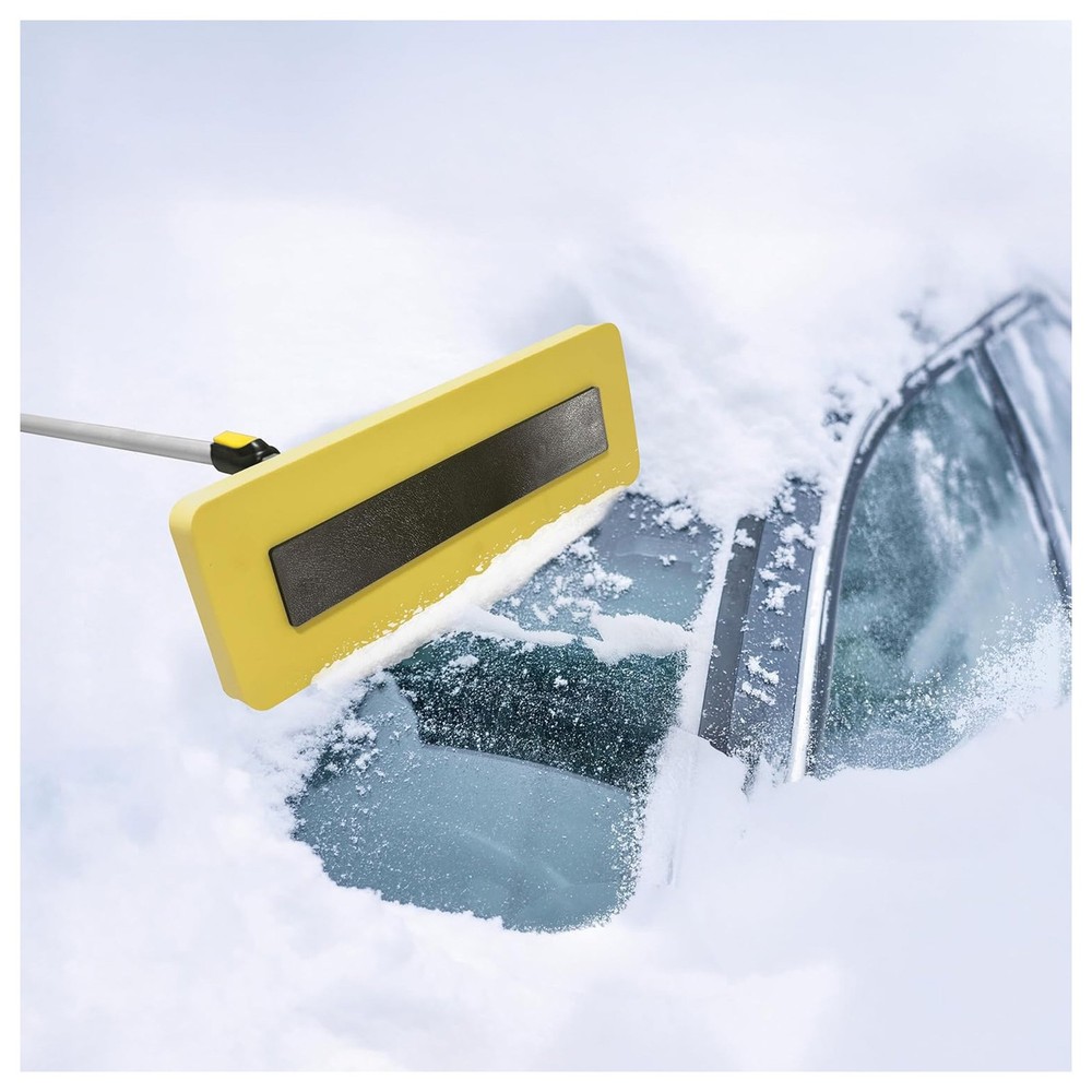 Snow Joe 2-in-1 Telescoping Snow Broom and Ice Scraper with Extendable Handle