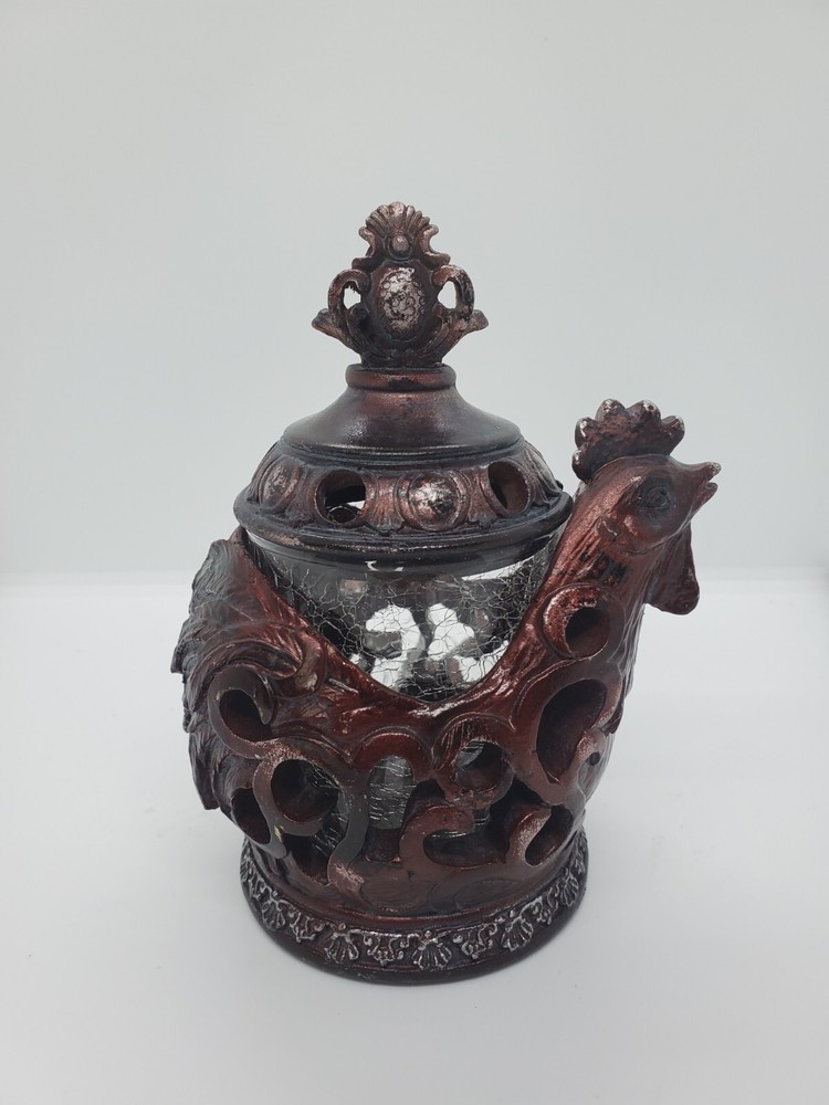 Three Rooster Incense Burner With Tray