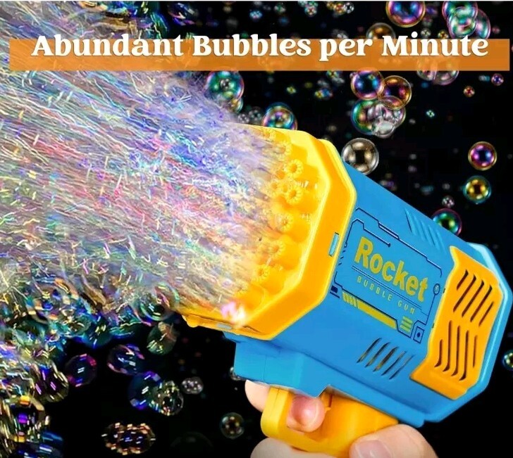 40 Hole Rocket Launcher Bubble Machine Gun Toy