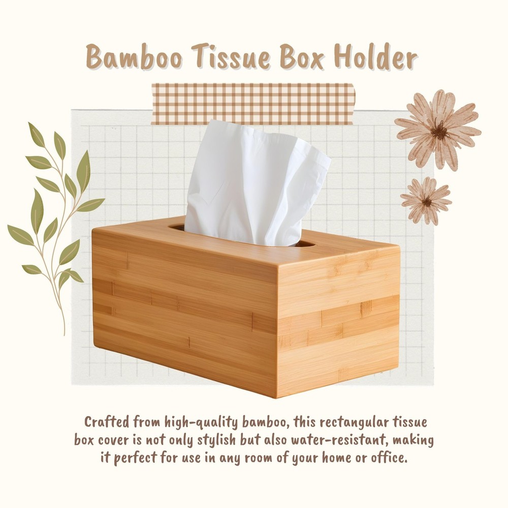 Tissue Cover - Water-Resistant Rectangular Wooden Tissue with Sliding Bottom ...