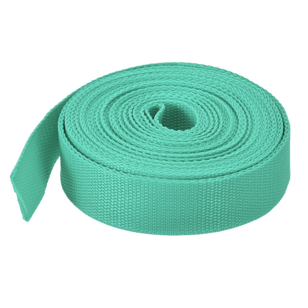 Lightweight Polypropylene Webbing Strap 1 1/4" 10 Yard Backpack Turquoise Green