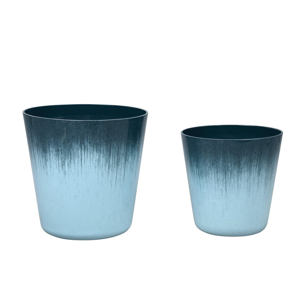 Esmeralda Teal Round Planter 12
