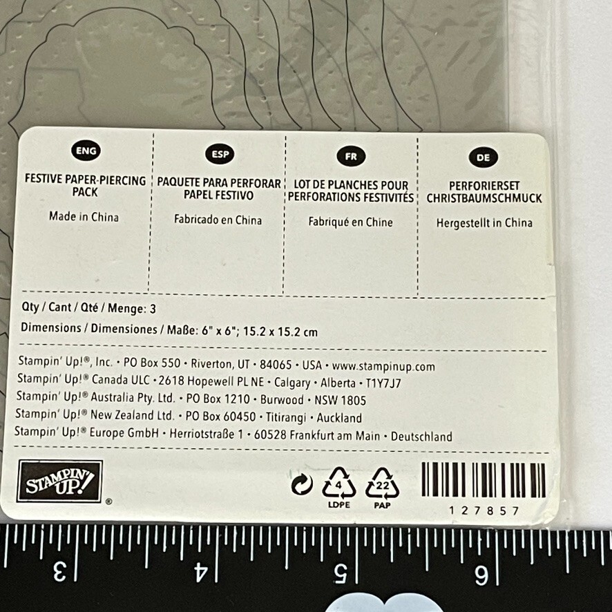 Stampin Up! FESTIVE Paper-Piercing Pack 127857