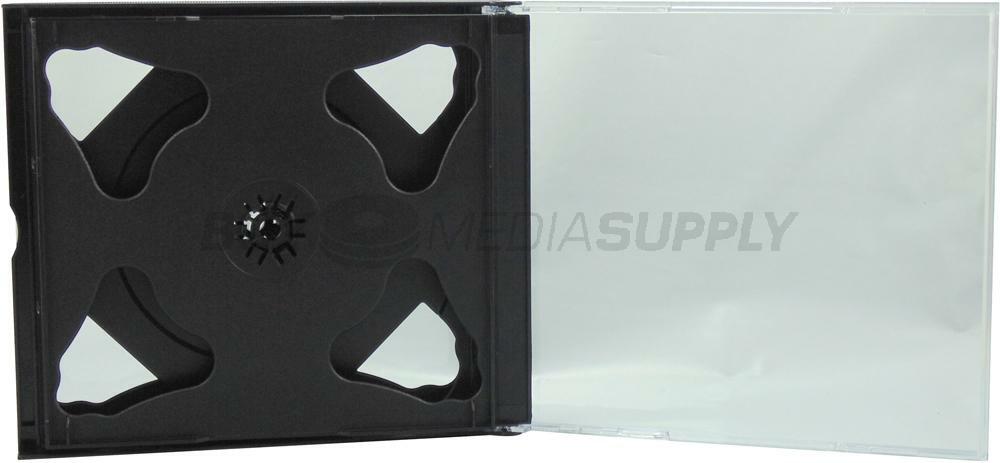 24mm Black Quintuple 5 Discs CD Jewel Case Lot