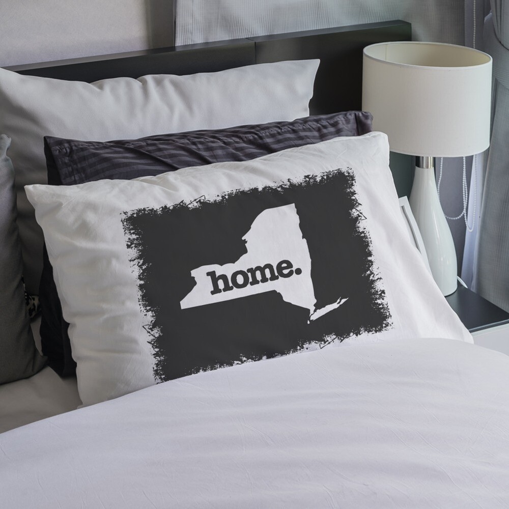New York NY Home State Solid Dark Gray Novelty Bedding Pillowcase