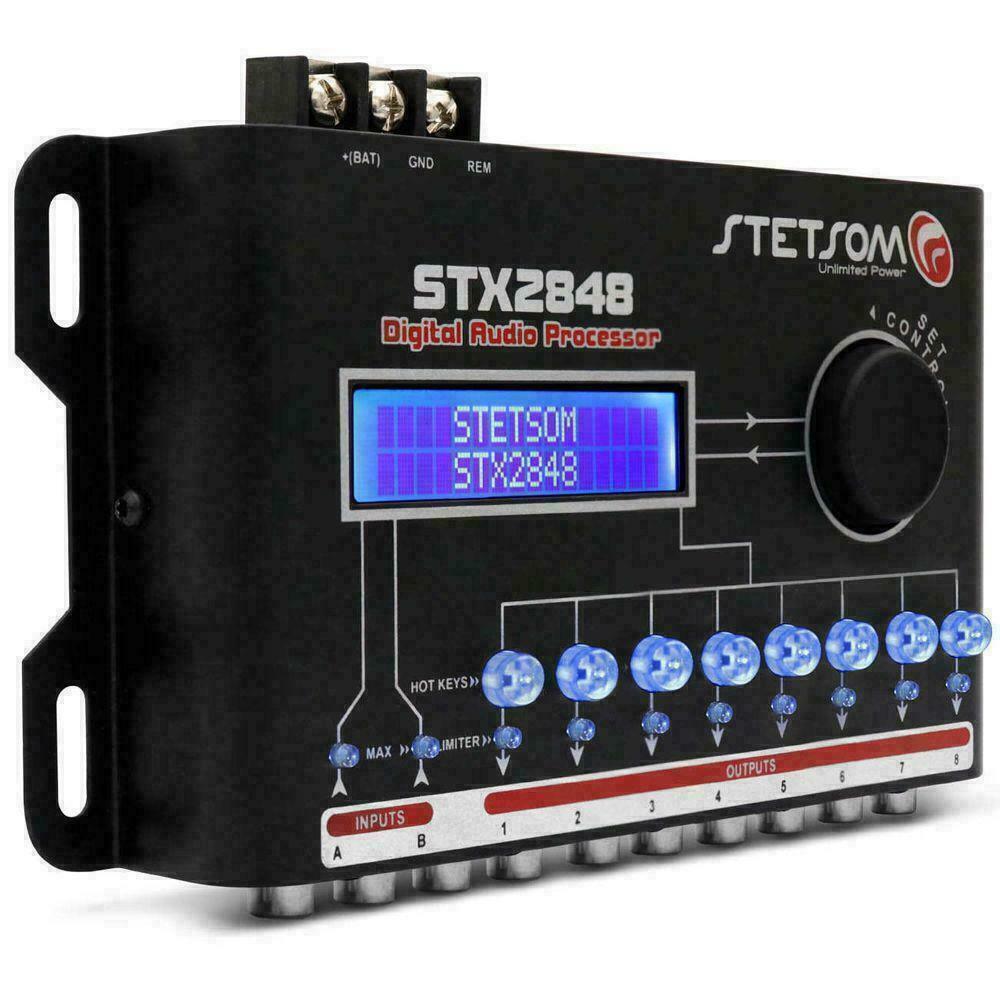 Stetsom STX2848 Digital Audio Processor Crossover Equalizer 2 Channels 8 Way
