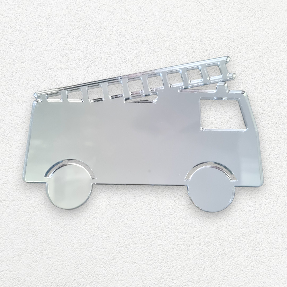 Fire Engine Shaped Acrylic Mirrors (Several Sizes Available) Bespoke Shapes Made