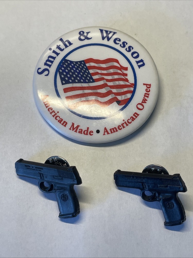 THREE SMITH WESSON HANDGUN PINS