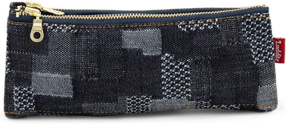 Luddite Bendy Pencil Case Denim Patchwork LDD-BNPN-101