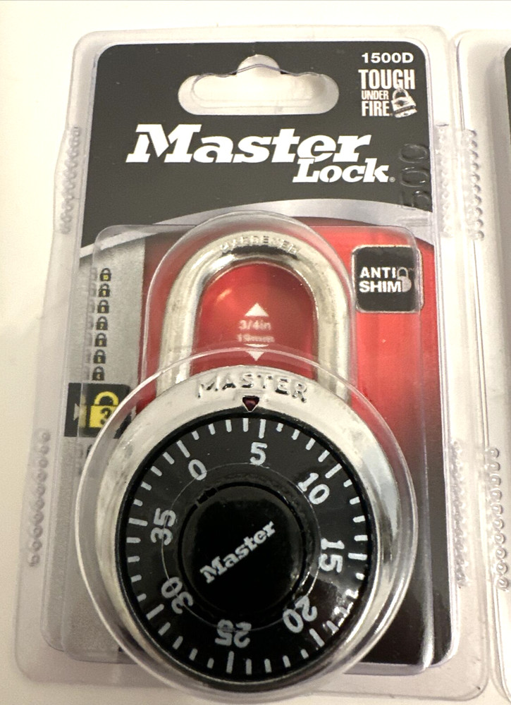 Master Lock 1500D 2 Pack 1 7/8" Combination Dial Padlock