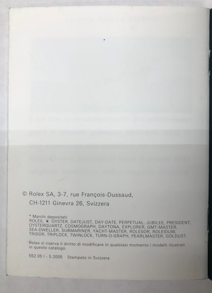 ROLEX Watch original datejust booklet