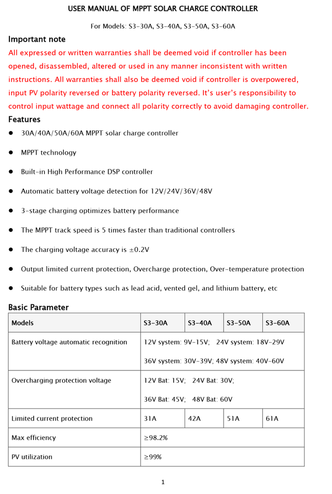 Off Grid Solar Charge Controller 60A MPPT Compact Efficient WITH FREE CONSULTING