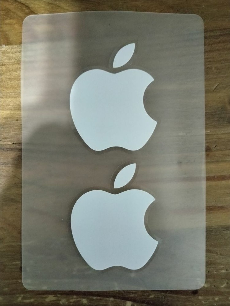 White Apple Logo Sticker - Genuine OEM - 2-pack