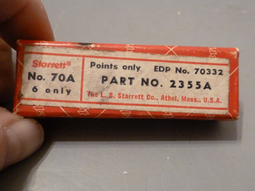 STARRETT POCKET SCRIPER POINTS #70A --- 16 COUNT