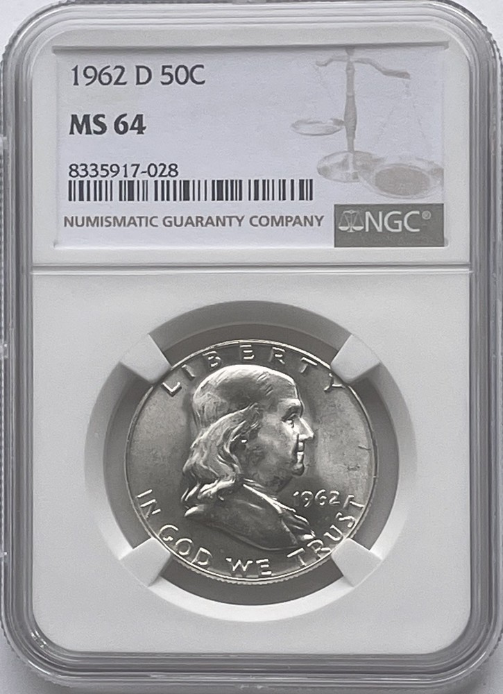 1962-D Franklin Half Dollar NGC MS64