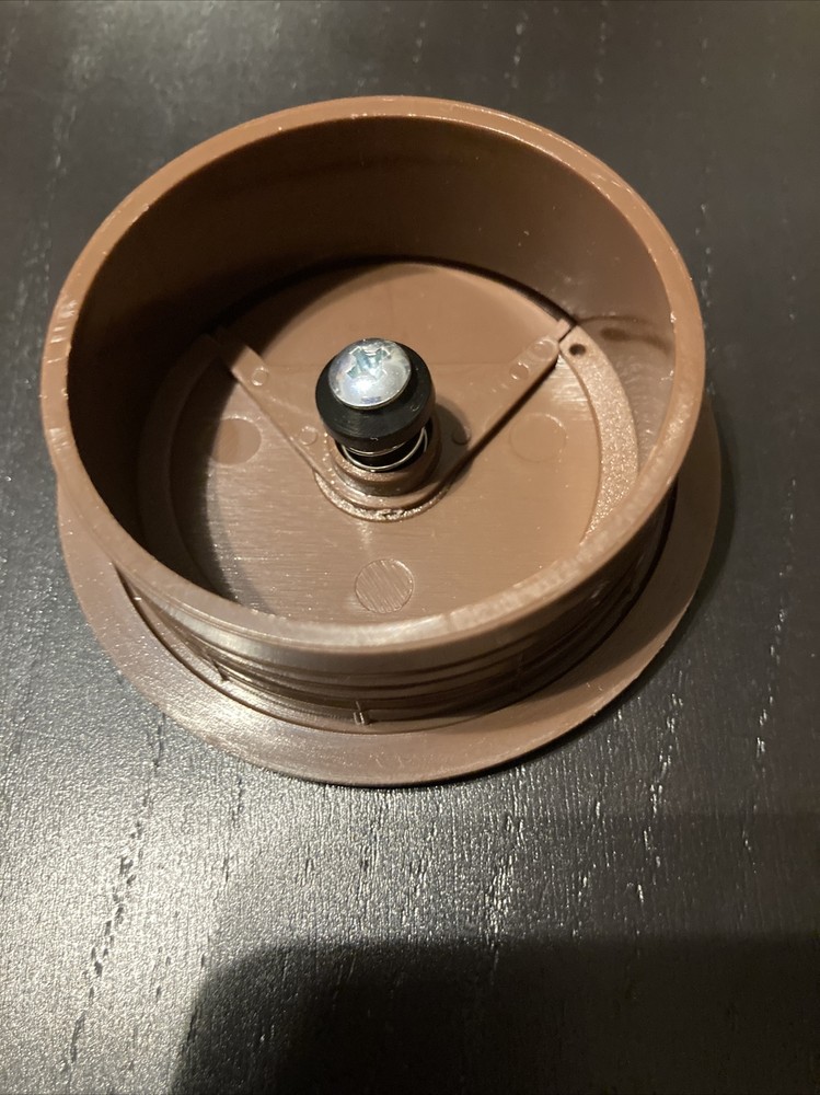 Computer TABLE DESK PLASTIC ROUND CIRCLE GROMMET, BROWN 2 1/4"