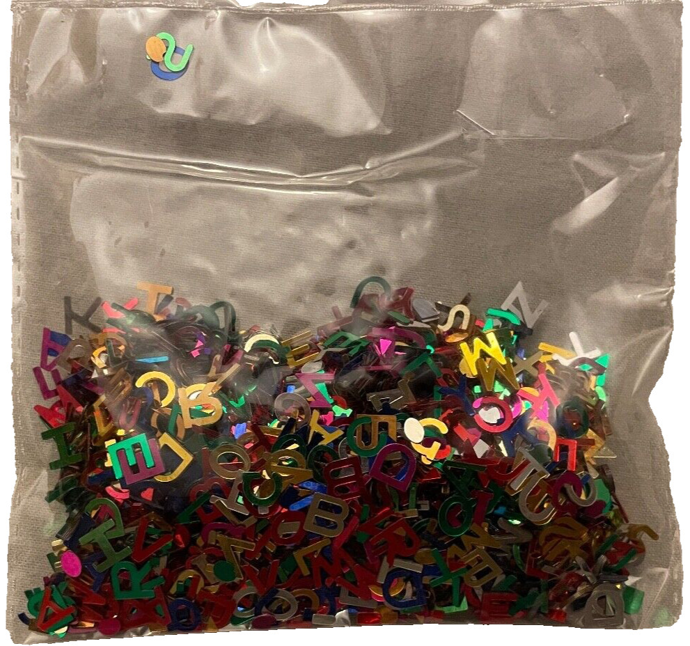 CONFETTI LETTERS, 2 PACKAGES - ALPHABET