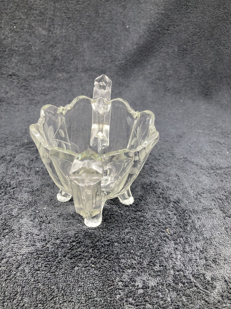 etched open sugar Indiana glass