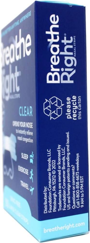 (120 Strips) Nasal Strips Clear Large for Sensitive Skin
