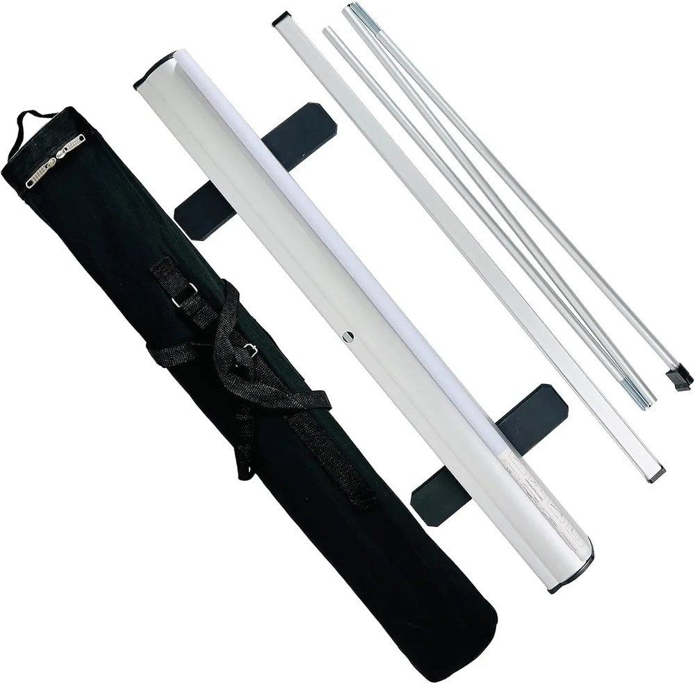 Retractable Banner Stands 33″x 80″ SILVER (Hardware only) black side