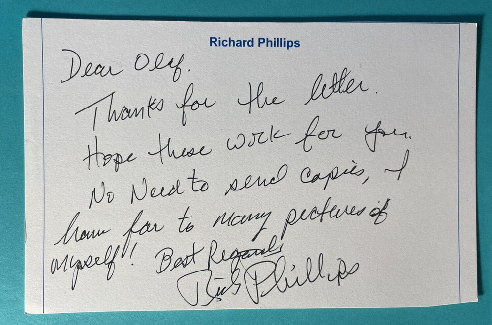 SIGNED CAPTAIN RICHARD PHILLIPS NOTE- CAPTAIN PHILLIPS