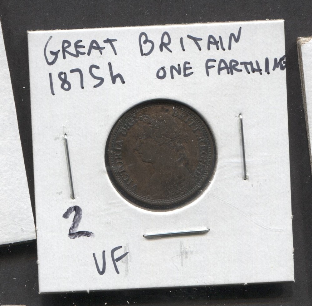 1875-Great Britian-VF-1 Farthing