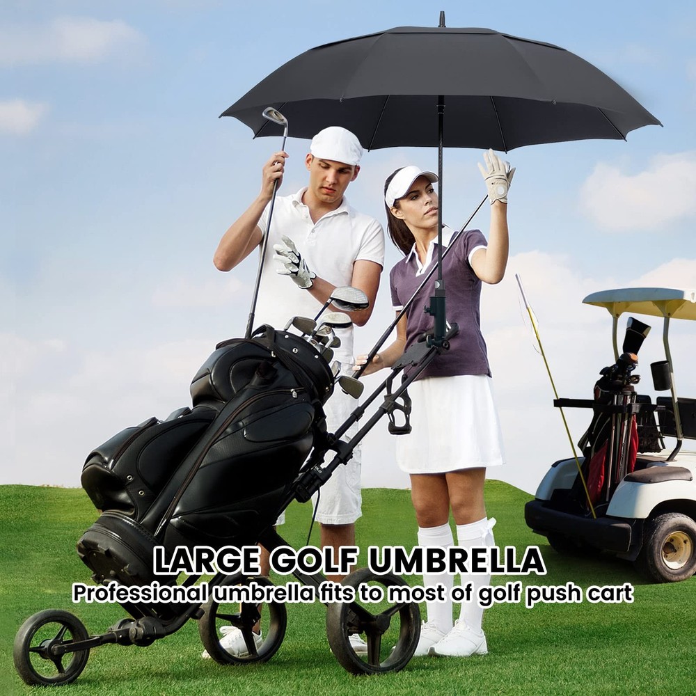 Golf Umbrella Windproof, Extra Large Oversized Heavy Duty Double Canopy for R...