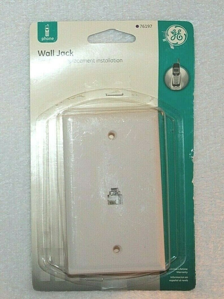 General Electric Phone Wall Jack - White