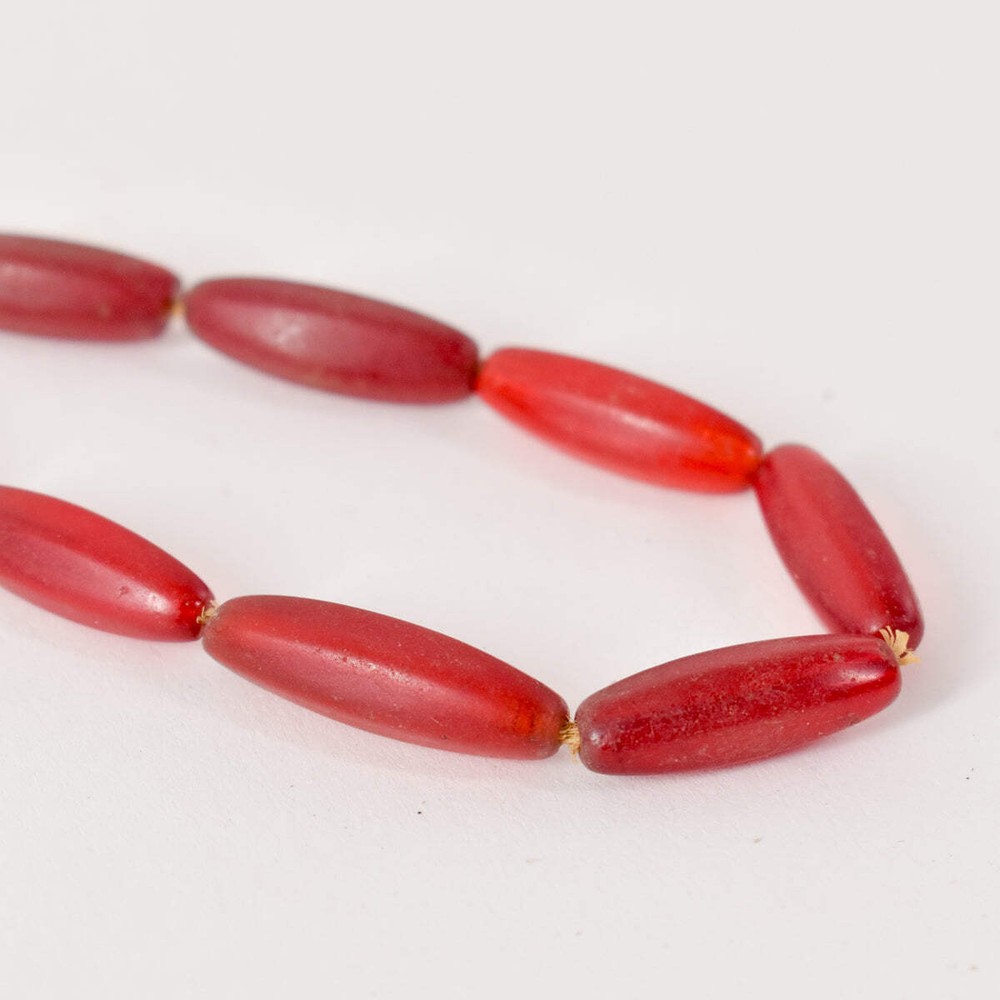 Bohemian Red Glass Beads