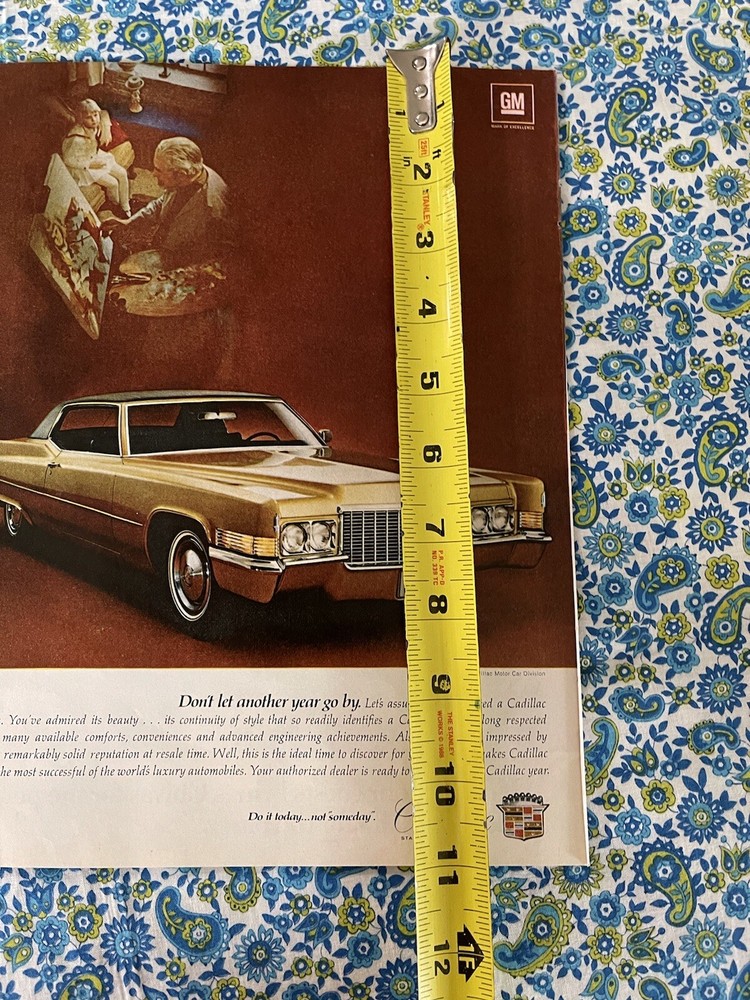 Vintage 1970 Cadillac Coupe Deville Print Ad
