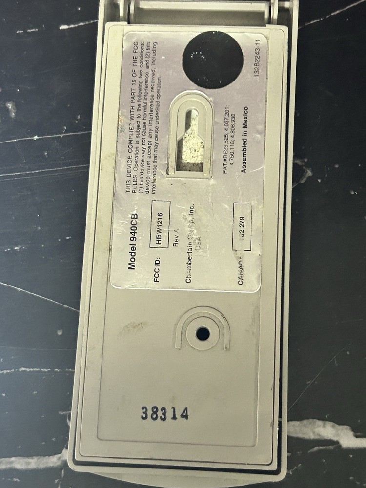 Chamberlain 940EV/EVC Garage Door Opener Keypad Model