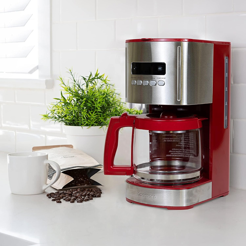 40707 12 Cup Programmable Coffee Maker in Red