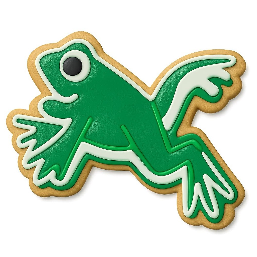 Leaping Croaking Toad Cookie Cutter & Stamp - 4x3 Fun Kitchen Baking