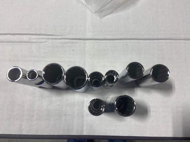Wright Tool 10 pc 12 Point Deep Metric Socket Set 1/2" Drive - NEW