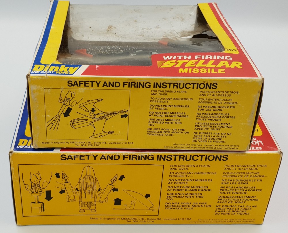 SPACE : SPACE BATTLE CRUISER & TRIDENT STARFIGHTER DINKY MODELS (DRMP)
