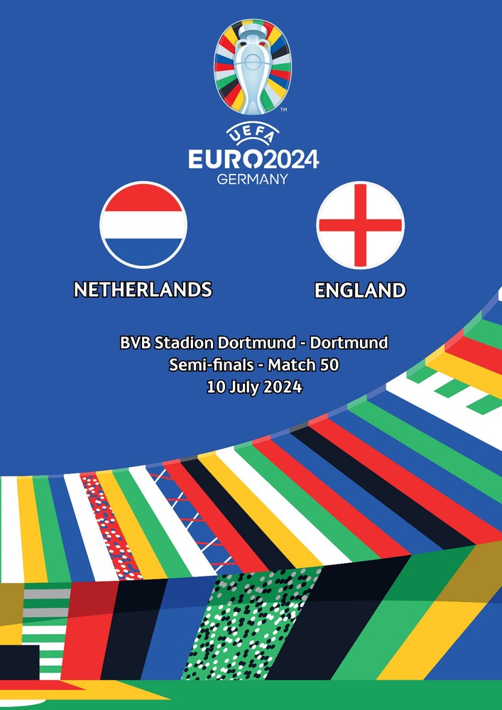 Program EURO 2024 Football Netherlands - England