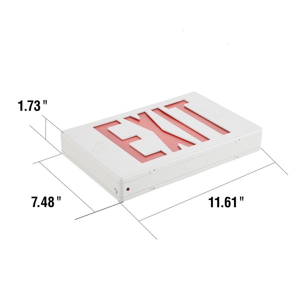 UL 6 Packs Led Red Exit Sign & Emergency Exit Lights with Battery Backup Set.
