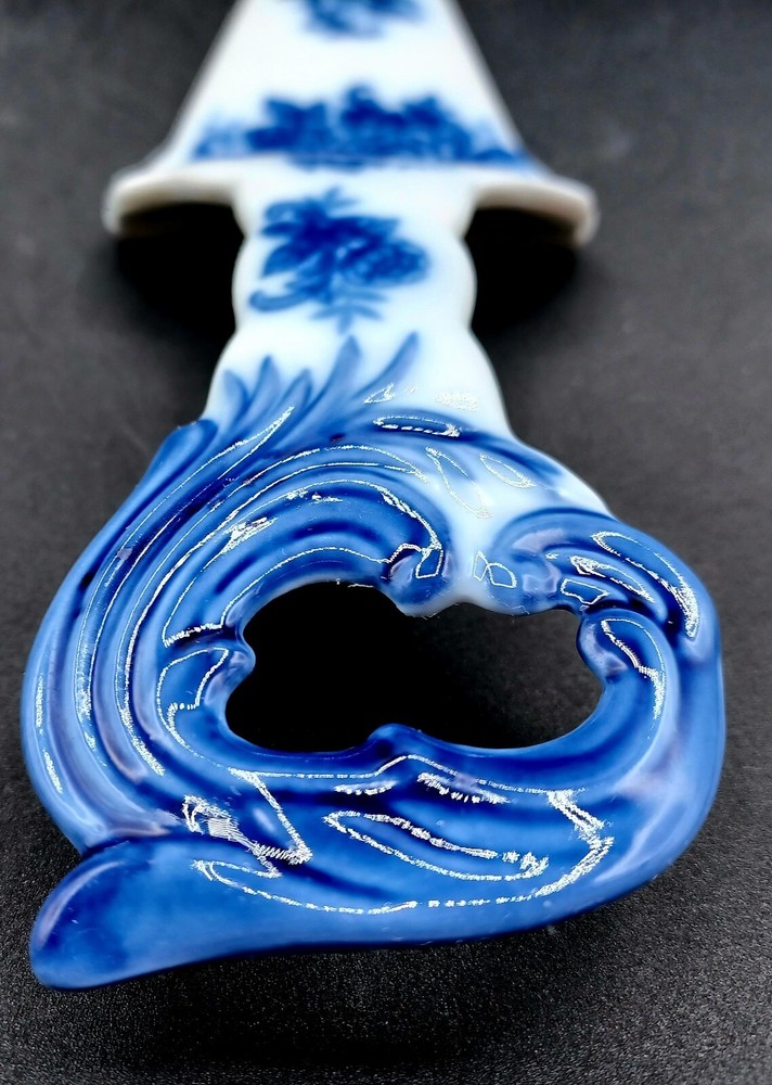 Vintage Flow Blue Handled Cake / Pike Server